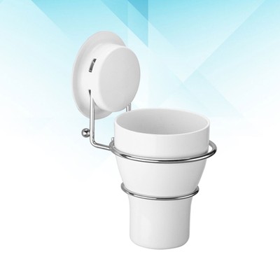  Saugnapf Zahnbürstenhalter Gargle Cup Wand Plastikbecher Becherhalter Rack