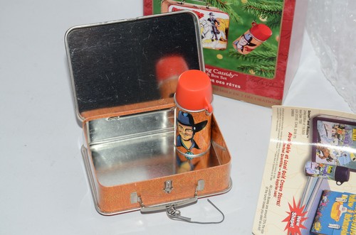 Hallmark 2000 Keepsake Hopalong Cassidy Lunch Box Set Ornaments in Box - Picture 6 of 6