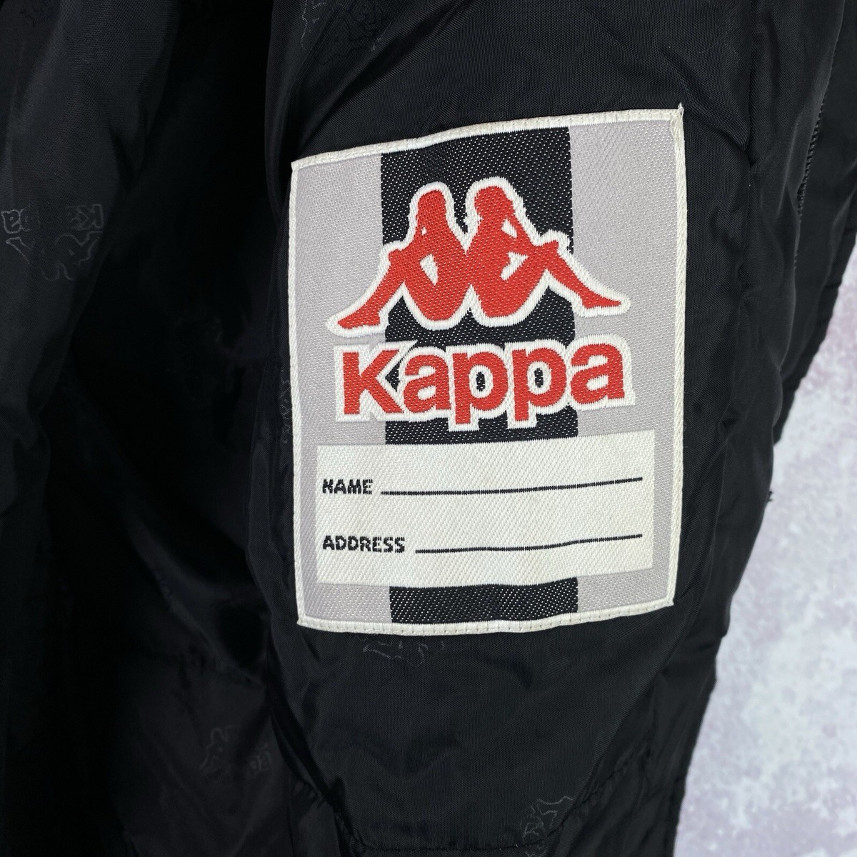 Vintage 90s Kappa Jacket Y2K Nylon Streetwear Long Sleeve Black