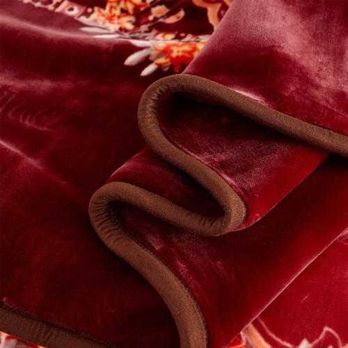 Crystal Velvet Plush Mink Blanket Korean Style Printed Heavy Blanket K/Q - Picture 35 of 44
