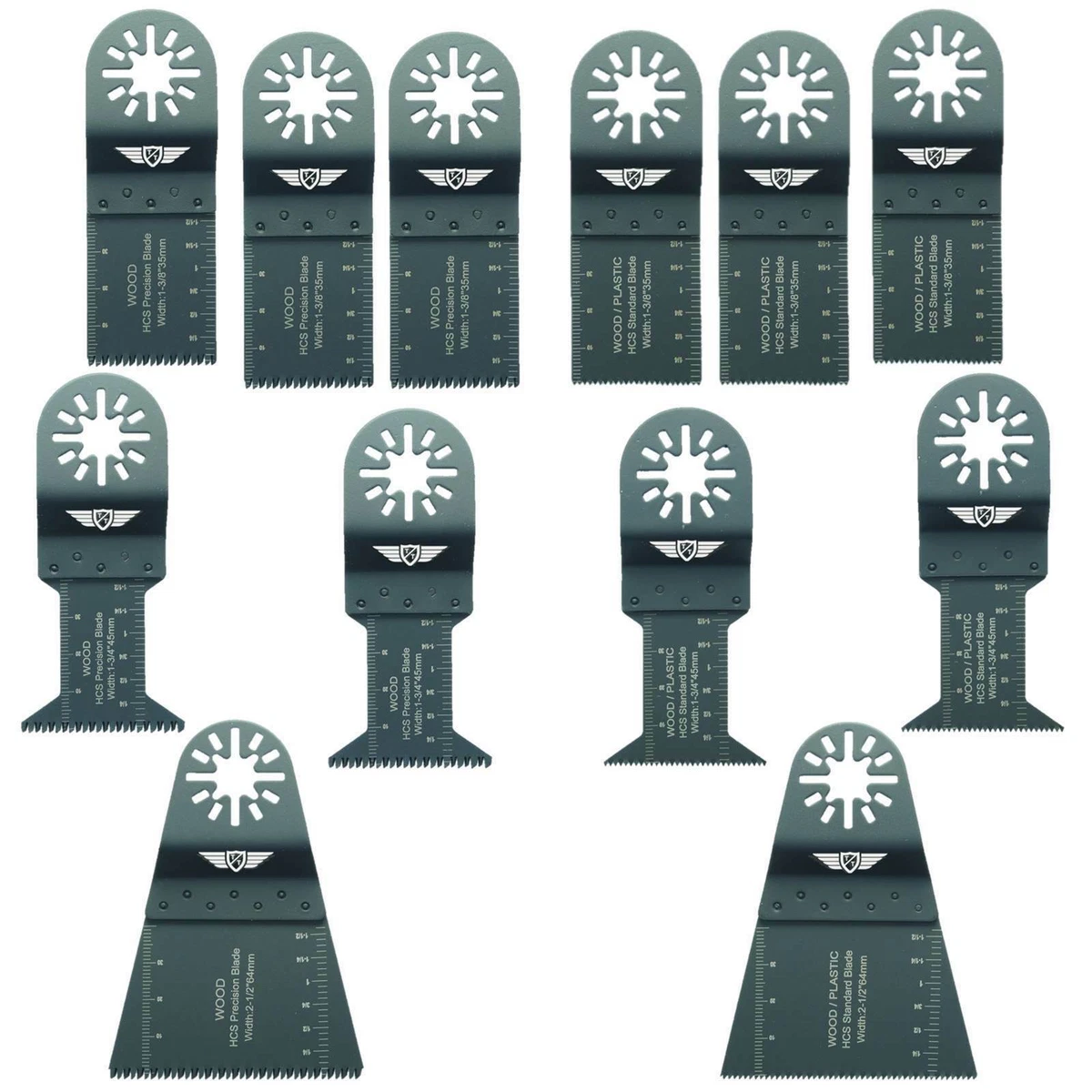 12 MIX MULTITOOL BLADES FOR FEIN MULTIMASTER BOSCH PMF 180 190 250 GOP 250 300