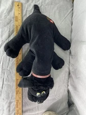 Vintage 1980s-Tonka pound puppy 18-inchs all black w/ worn eyes
