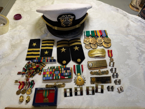 US Navy Desert Storm Gulf War USS Thomas Gates Gettysburg medals hat epaulets