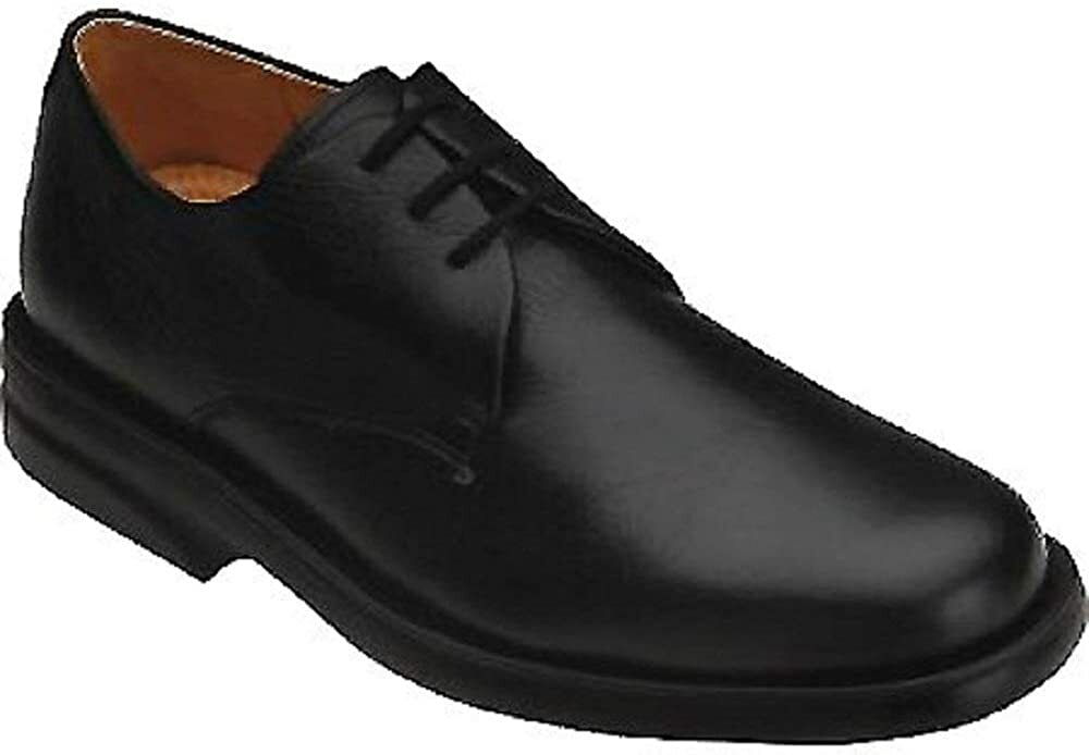 SAOLA NUOVE SCARPE DA UOMO OXFORD COMFORT IN PELLE A GRANA NERA CON PUNTA PIATTA IN PIZZO 7 EEE