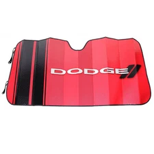 New DODGE Red Elite Car Truck Suv Front Windshield Accordion Folding Sun Shade