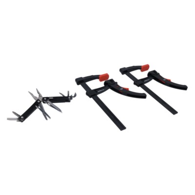 Bessey KLI-SET-A 2x KliKlamp Kli 20 Black Edition Set + 8 in 1 Multitool