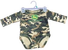 John Deere Camouflage Camo Boy 9 Month Long Sleeve Baby One Piece Outfit