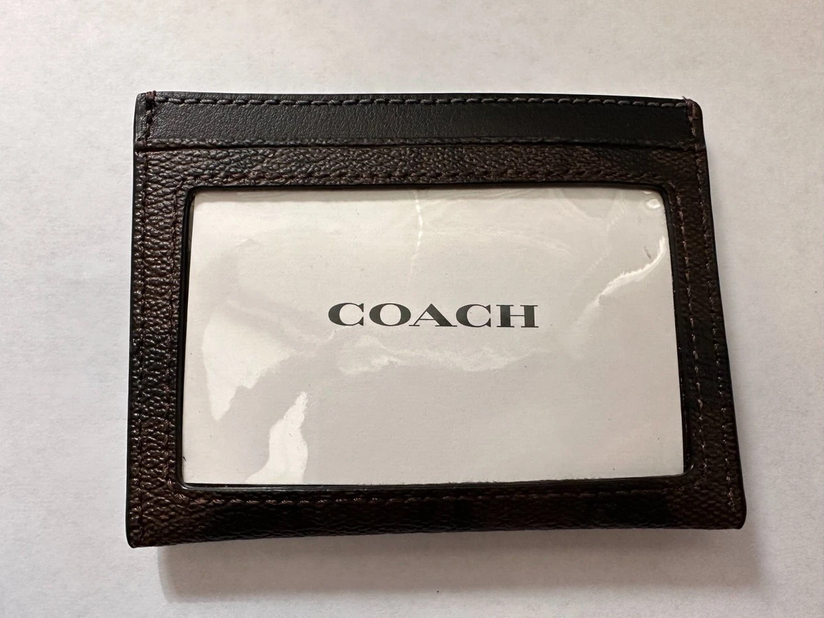 Coach card case with id window hot sale