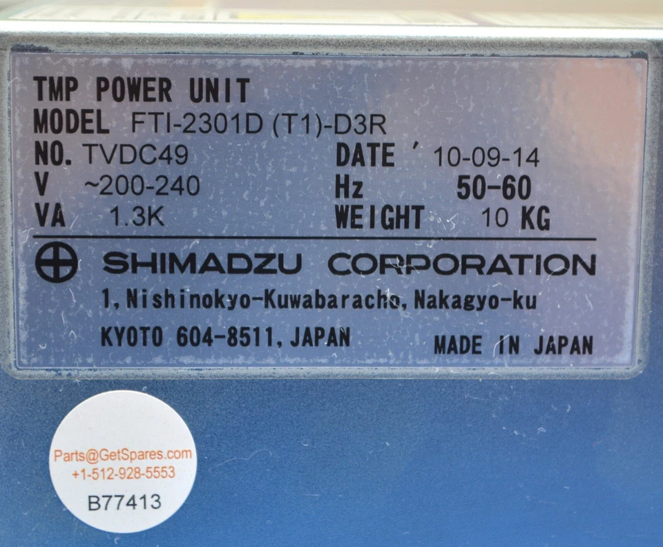 FTI-2301D T1-D3R/TMP POWER UNIT200-240V 50-60HZ 1.3K VA 3280-000025-V1/SHIMADZU - Image 3 of 4