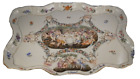 Plateau En Porcelaine Ginori Doccia Antique Avec Scène En Relief Capodimonte