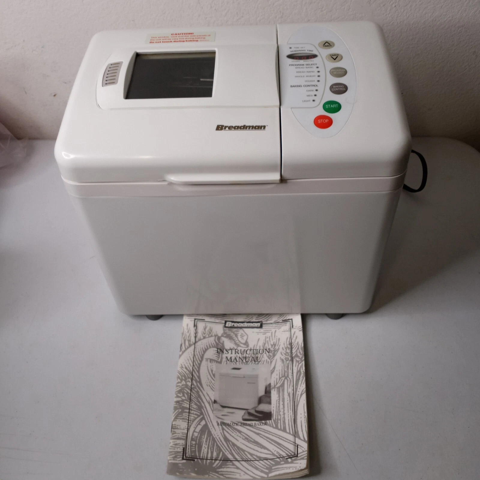 Breadman Automatic Bread Baker Model TR720 Instruction Manual 3 Cup Flour Cap