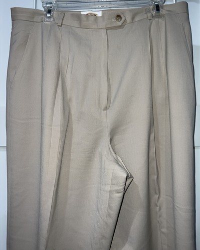 Pantalones de vestir elásticos beige para mujer 16 - Imagen 4 de 5