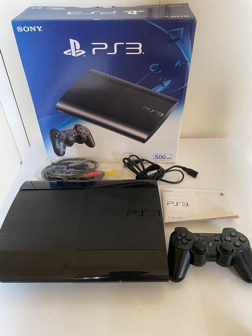 SONY PlayStation 3 PS3 CECH-4300C 500GB Tested Working Charcoal 