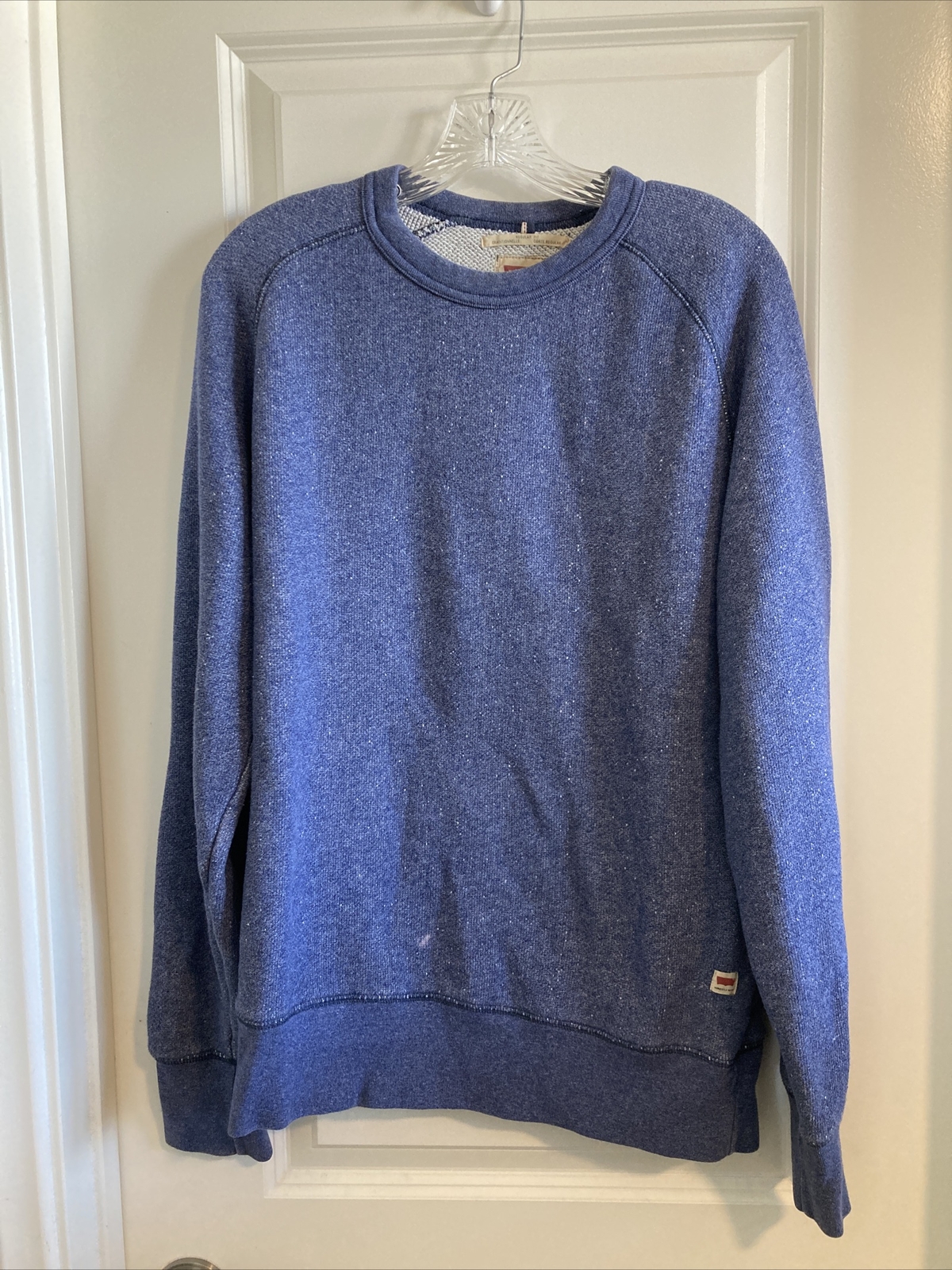 Levis Sweater Mens Medium Regular Fit Crew Neck Pullover Knit Heather Blue  | eBay