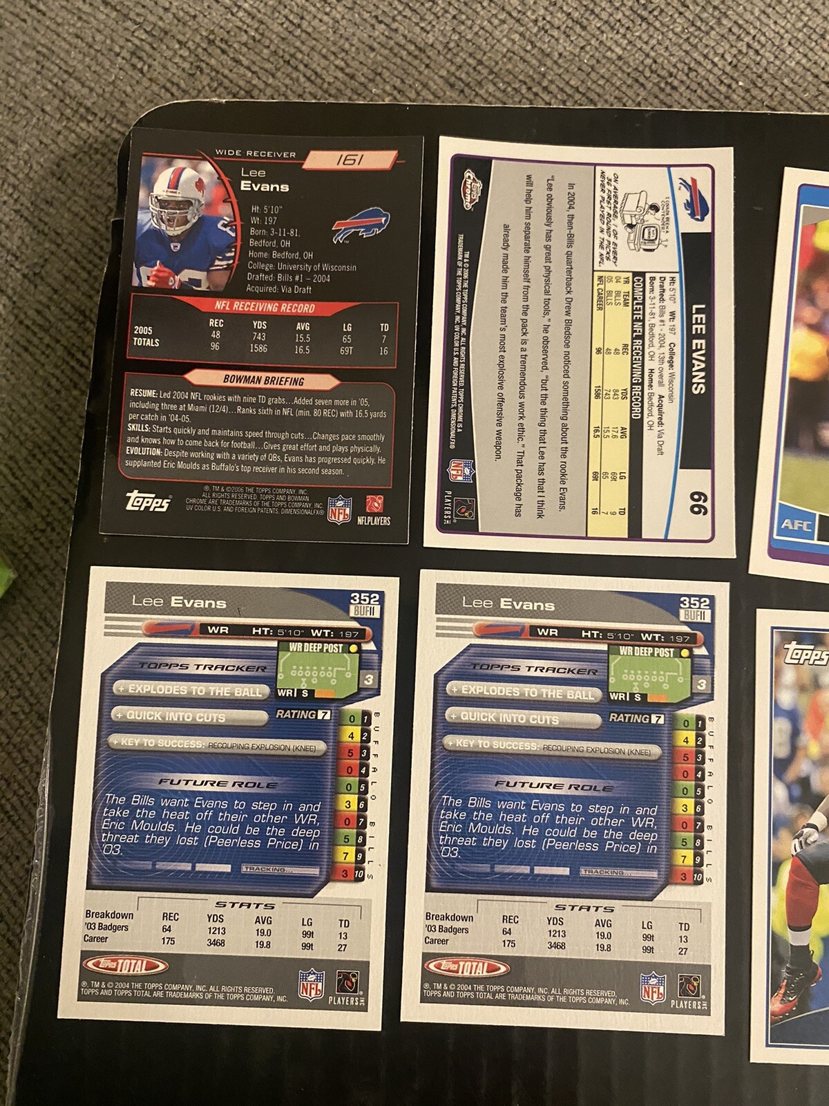 (15) Lee Evans Lot Buffalo Bills W Topps Total Rookies and Topps Chrome thumbnail 2