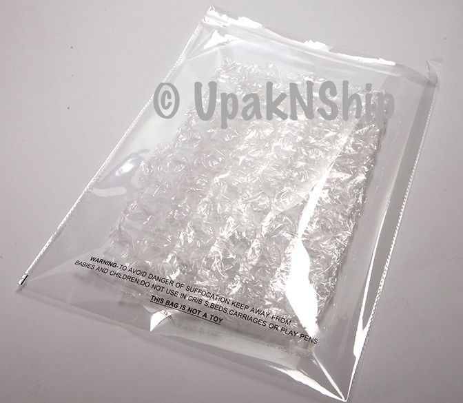 Clear Self Seal Lip & Tape Plastic Merchandise Bags w Suffocation Warning Cello 