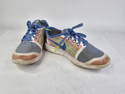Nike Free 5.0 Blue/Orange/Green Road Running Shoes Size 5.5Y (Women's Size 7) - Picture 3 of 13