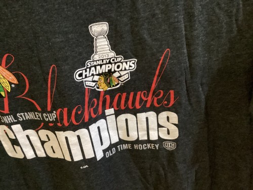 2013 Chicago Blackhawks Stanley Cup Champions Gray DUNBROOKE T-shirt SZ XL -Cool - Picture 9 of 12