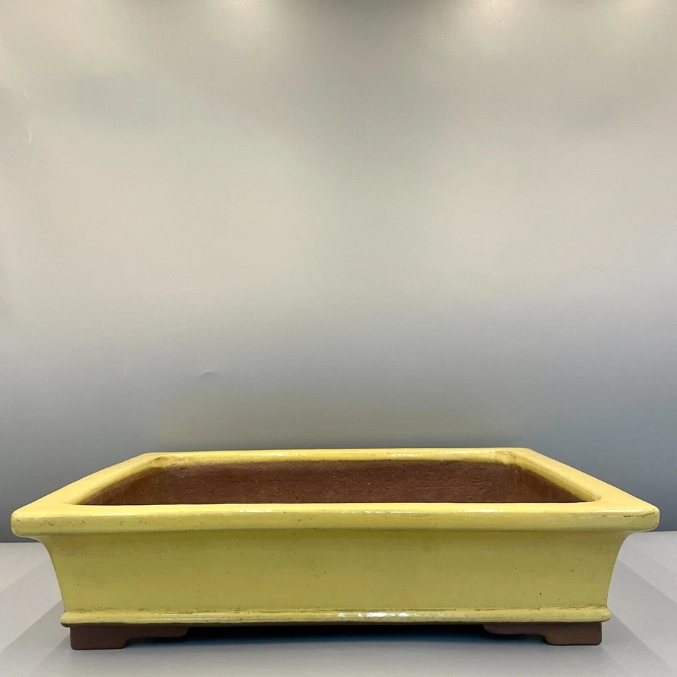 Japanese Bonsái pots "YAMAAKI 山秋" W:12.4in/L:9.3in/H:2.8in From JAPAN #165 - Image 4 of 4