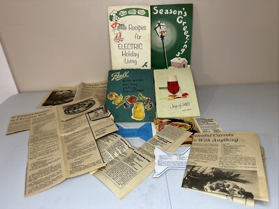 VTG Recipe Books & Newspaper, 1959 Ball Blue Book, Duke Power Co, Joys Of Jello