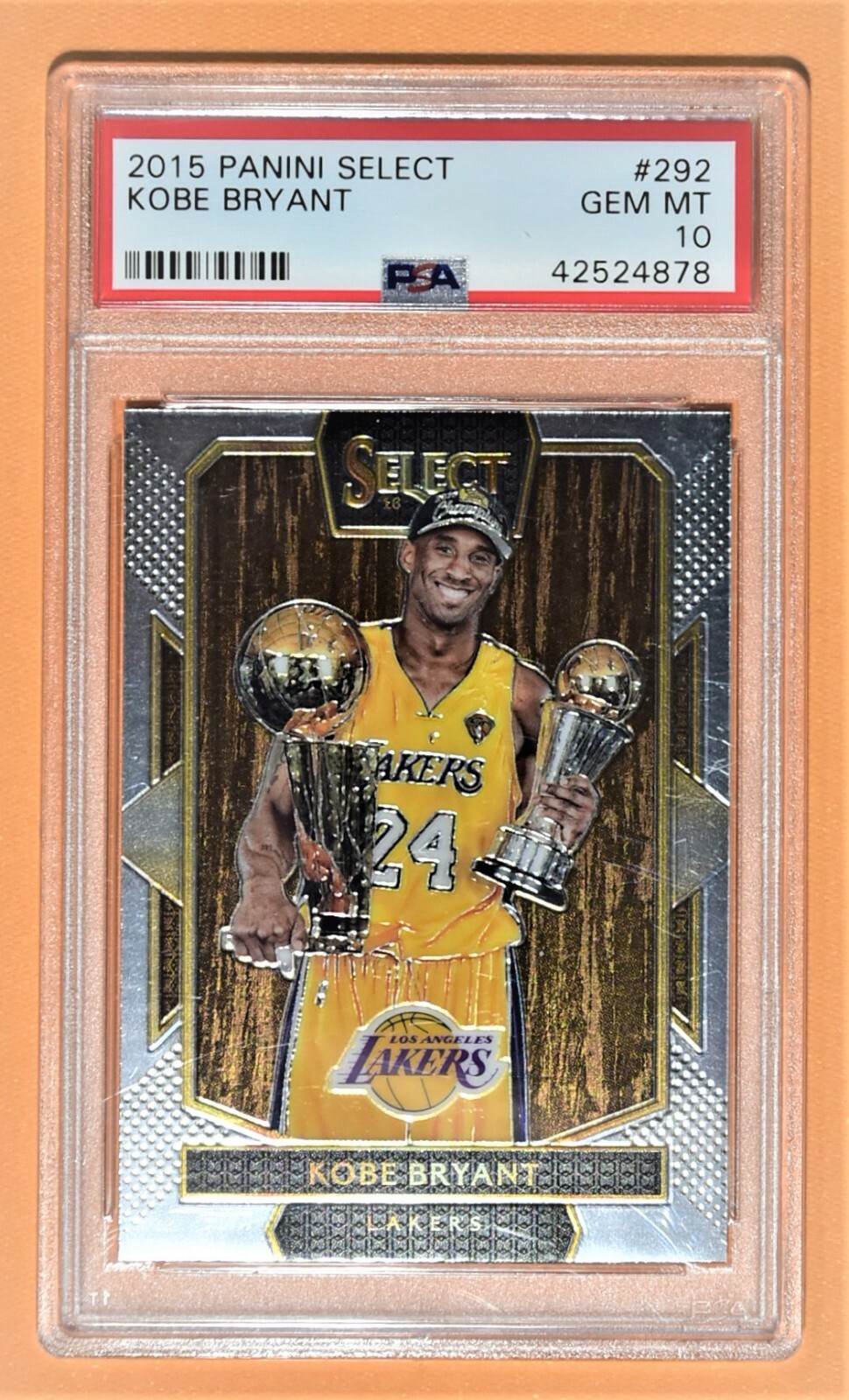 2016-17 Panini Select KOBE BRYANT # 292. PSA 10 GEM MT (2015 ERROR Rare)