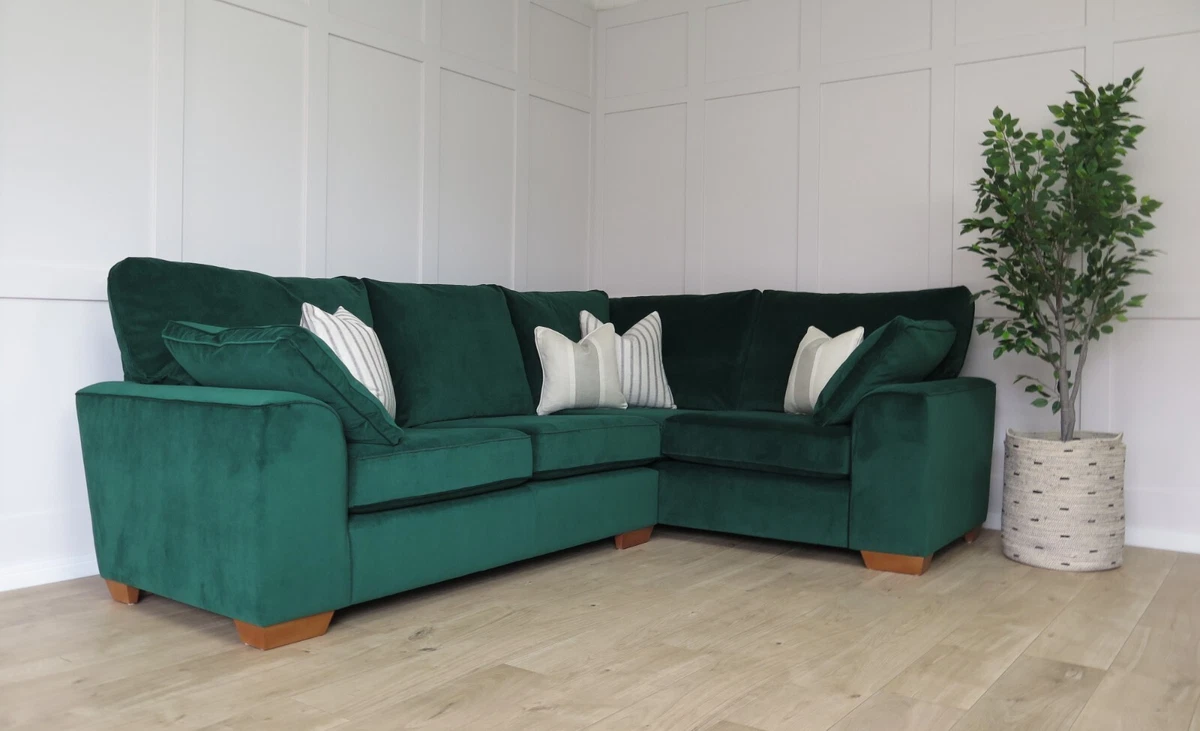 Green velvet 2024 sofa ebay