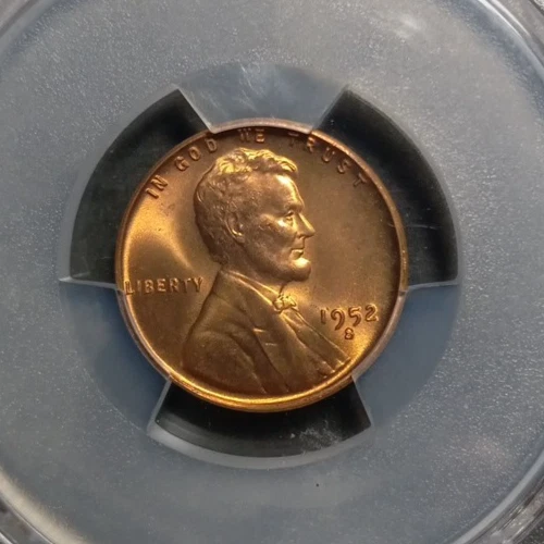 1952-s Wheat Cent - PCGS MS66+ RD - Beauty!        FREE Tracked Shipping!   (S1) - Image 3 of 4