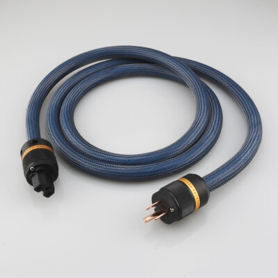 P111 Silver Plated EMC Shielded AC Mains Power Cable Viborg US Pure Copper Plug