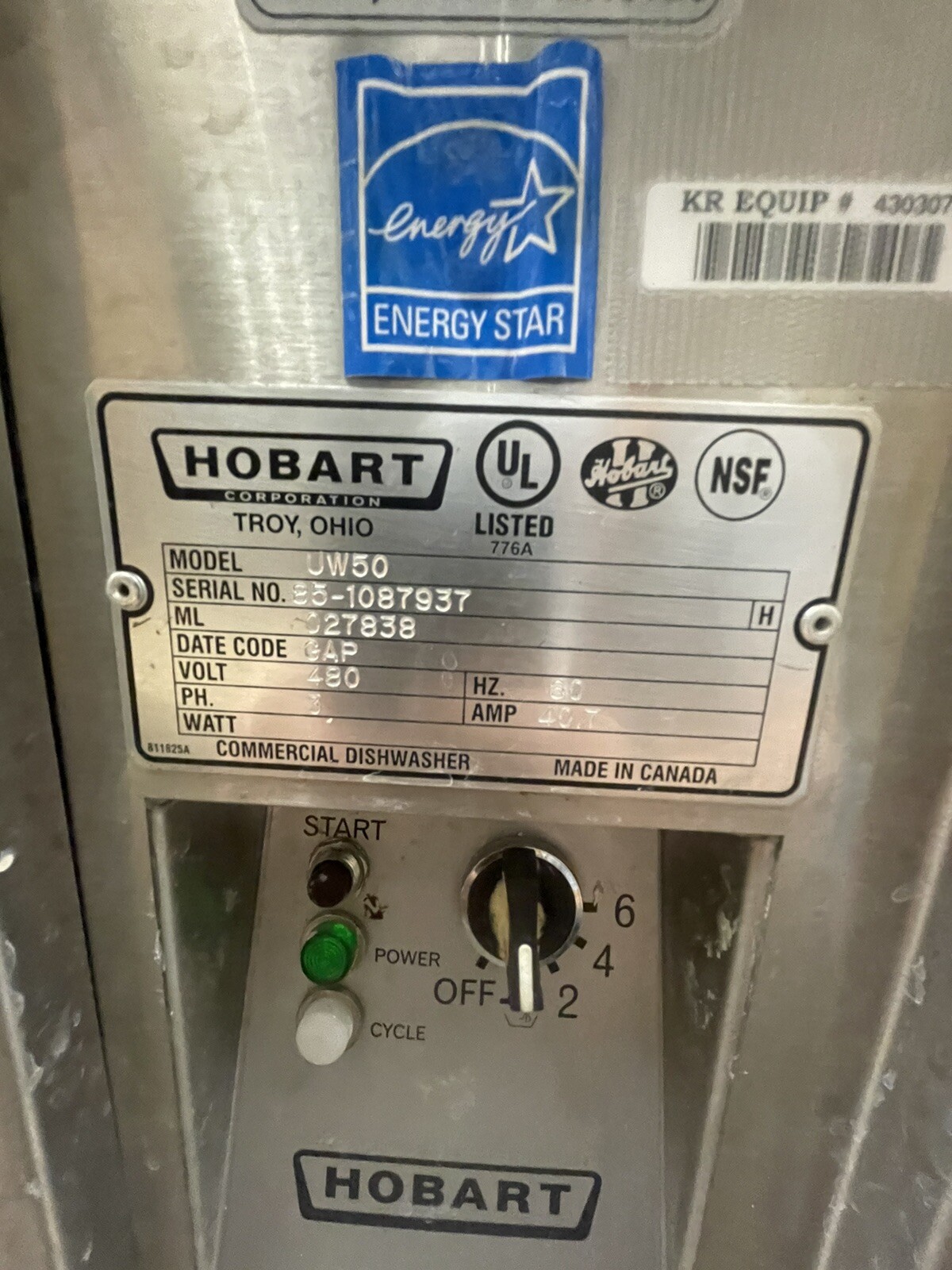 Hobart Commercial Dishwasher eBay