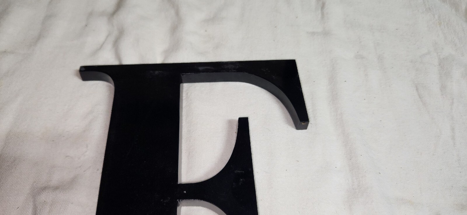 как выглядит Black 10 Inch Aluminum Letter E Wall Hanging Sign Initial Decor Nevermore фото