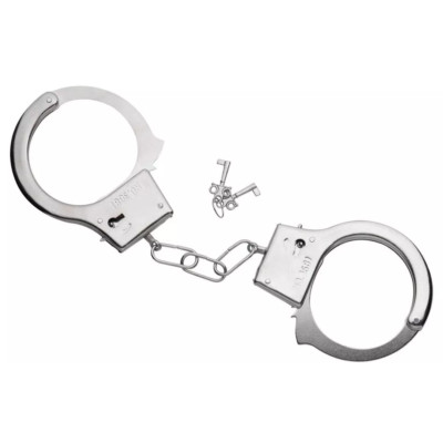 Handschellen  Handschelle Polizei Metall 2 Schlüssel Karneval Fasching Kostüm