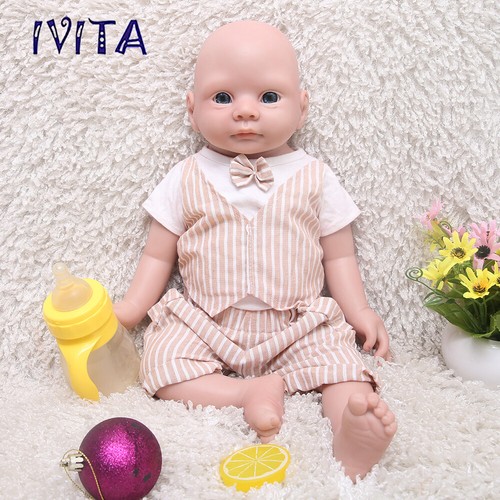 Muñecas de silicona IVITA 20"" bebé niño renacido muñeca de silicona suave completa regalo para niños - Imagen 9 de 11