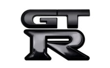 GTR 3D Badge Emblem Matte & Gloss Black 63mm x 54mm for R32 R33 R34 R35