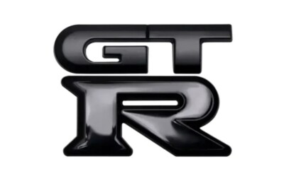 GTR 3D Badge Emblem Matte & Gloss Black 63mm x 54mm for R32 R33