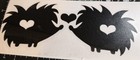 hedgehog kissing Vinyl Decal sticker bottle Window Laptop phone car art crafts