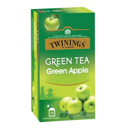 Twinings Green Tea Green Apple, 25 Teabags,50gm Free Shipping - 第 1/3 張圖片