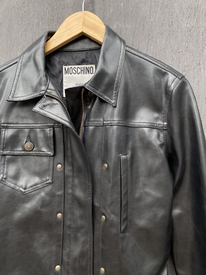 MOSCHINO レザージャケット MOSCHINO Leather biker jacker | THE OUTNET