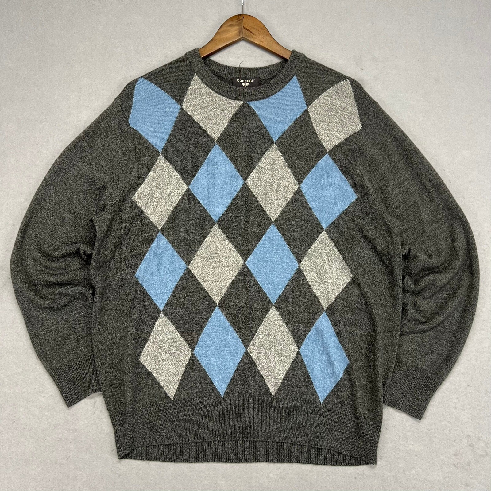 Vintage Dockers Pullover Argyle Pattern Knit Swea… - image 1