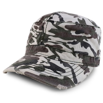 Camo Washed Cadet Cap - FREE SHIPPING 