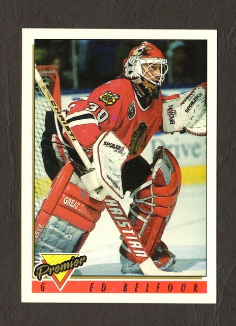 1993 Topps Premier Hockey Card 60 Ed Belfour Chicago Blackhawks 