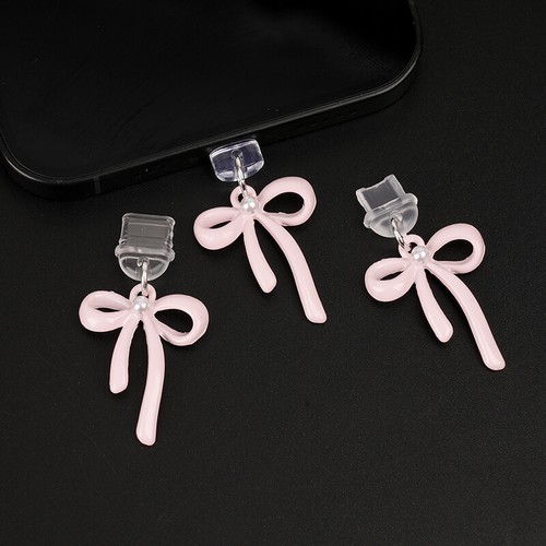 Phone Dust Plug Pendant For Type-c Port Fashion Bowknot Charging Port Protector - Zdjęcie 7 z 18