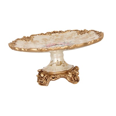 Retro Design Obstschale Blumen Fuß Dessertschale für Süßigkeiten Schmuck