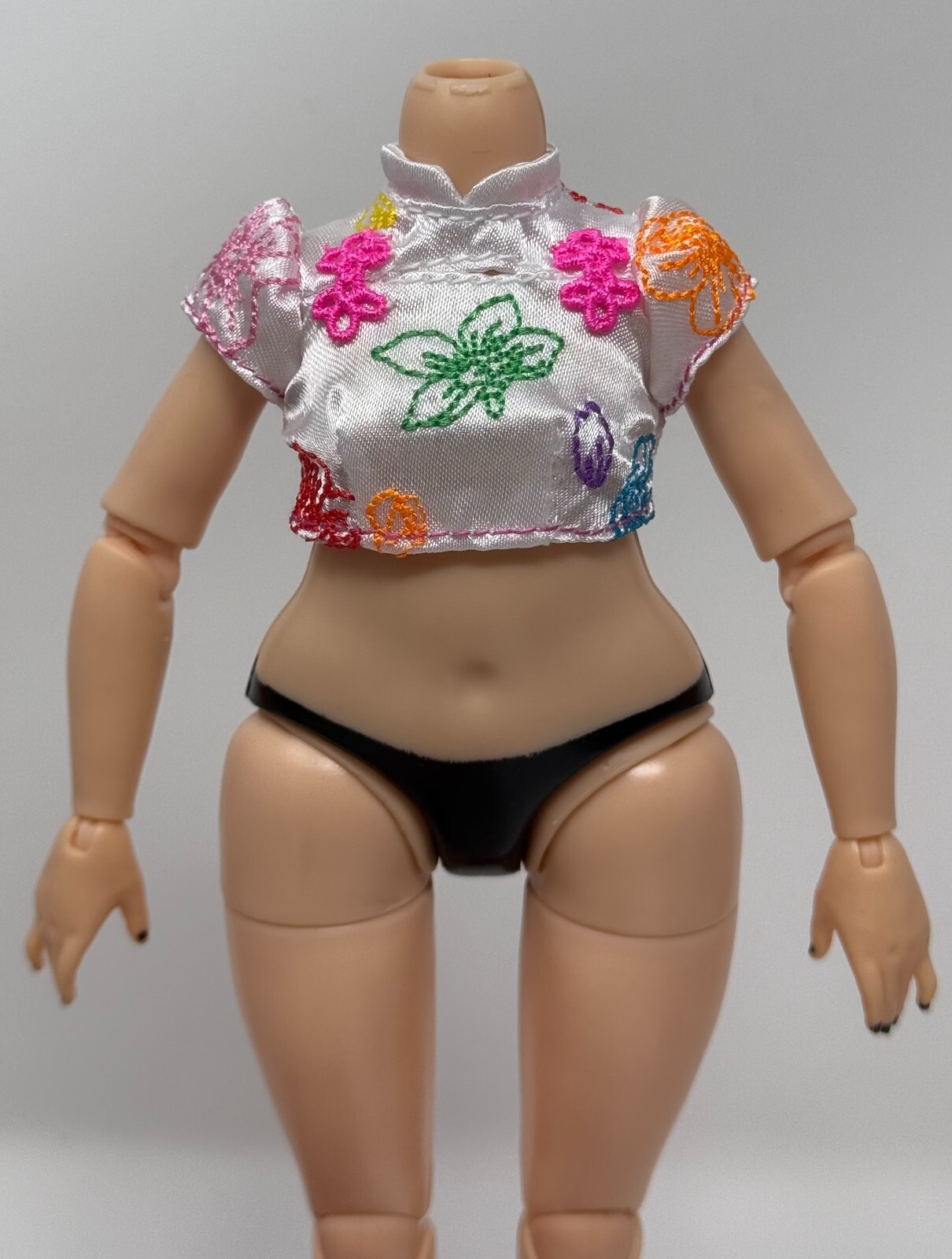 Rainbow High Chalk Style Amaya Raine Doll Outfit White Top Embroidered Blouse