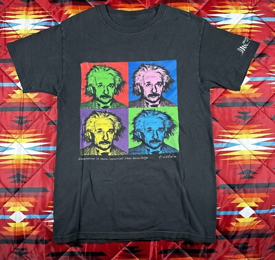 Albert Einstein Med Short Sleeve Tshirt Imagination More Important Knowledge Y2K