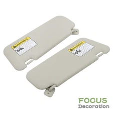 For 2010 2011 2012 2013 Mazda 3 Driver and Passenger Gray Sun Visor W/ Mirror