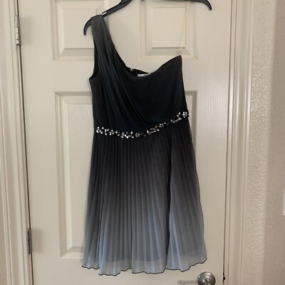 Gray Ombr Prom Mini Dress, Size 7, Speechless Juniors, One Shoulder | eBay