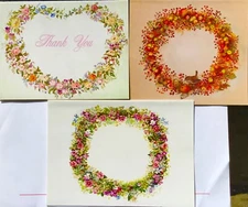 3 RARE MINT Vintage Tasha Tudor Greeting CARDs from the Jenny Wren Press w envel