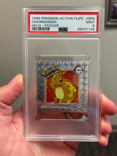 1999 Pokemon Action Flipz Charmander Holo Sticker #SR4 PSA 9 MINT Colorful