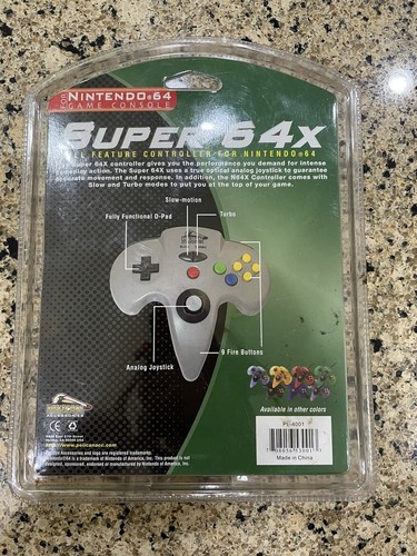 PELICAN SUPER 64X GREEN CONTROLLER FOR NINTENDO 64 GAME CONSOLE - Picture 2 of 2