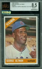 1966 TOPPS LOA # 146 GEORGE ALTMAN PROOF BGS 8.5 MAC SOLO FINEST $350 CARD *